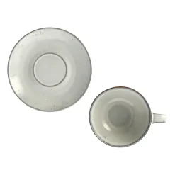 Broste Copenhagen Nordic Sand tea cup and saucer, 5.8 cm Beige Hot