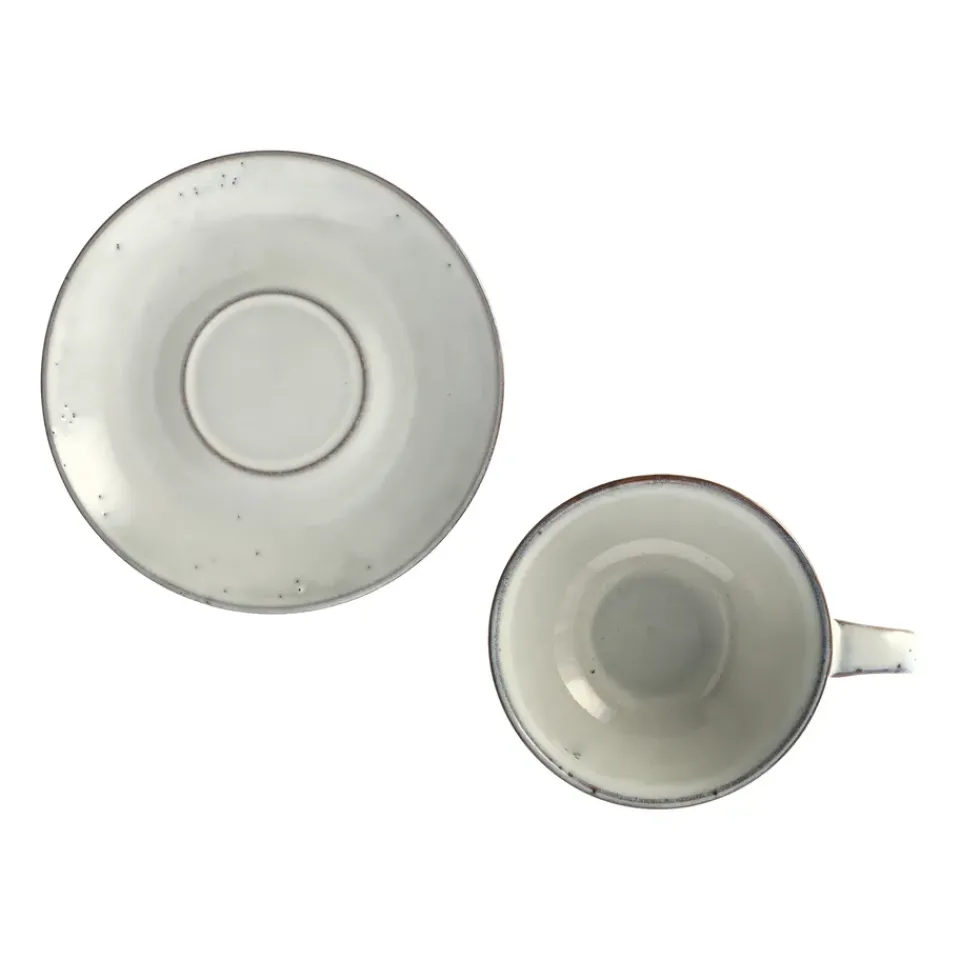 Broste Copenhagen Nordic Sand tea cup and saucer, 5.8 cm Beige Hot