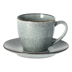 Broste Copenhagen Nordic Sea cup with saucer, 8.8 cm Blue Clearance