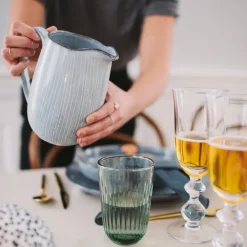 Broste Copenhagen Nordic Sea milk jug, 16 cm Blue New