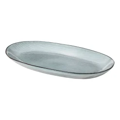 Broste Copenhagen Nordic sea oval serving platter, 17x30 cm Blue Outlet