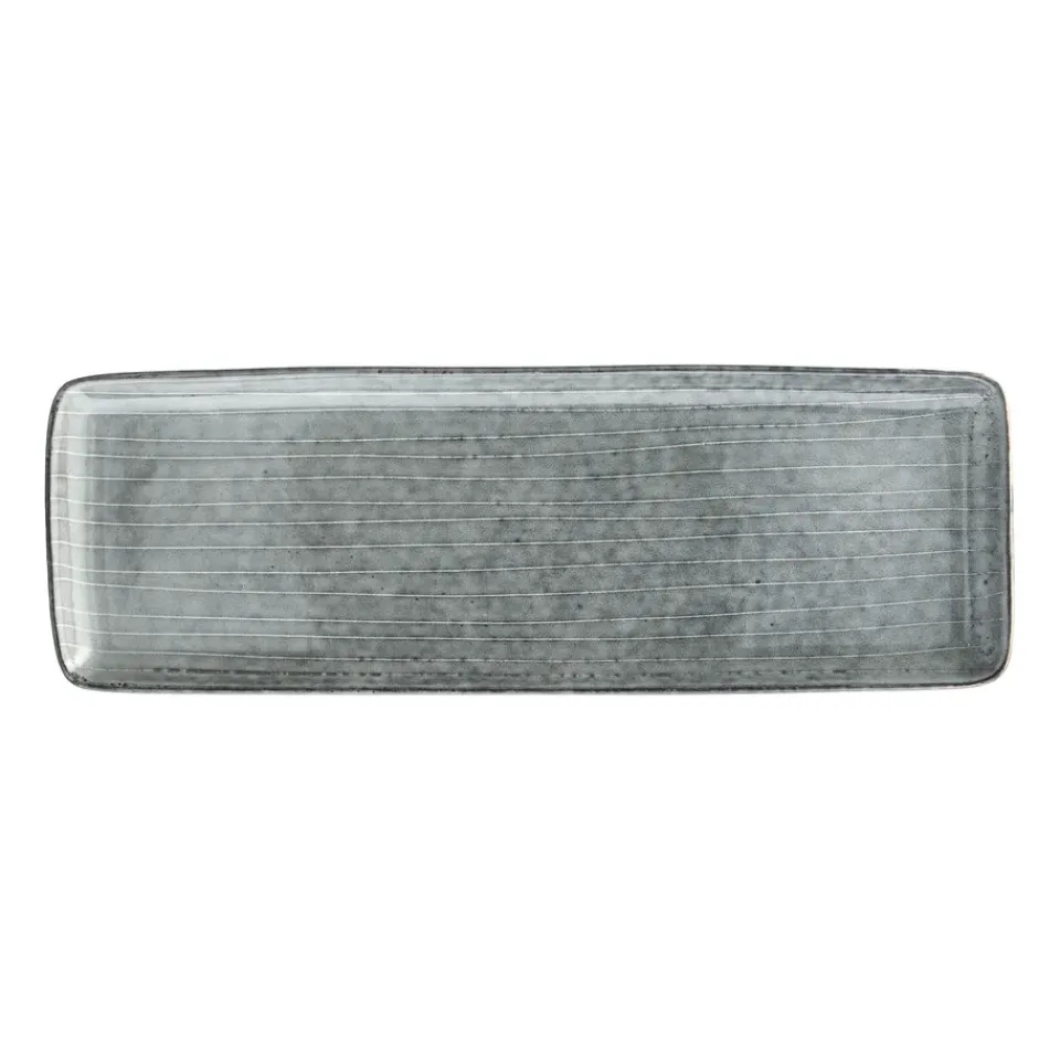Broste Copenhagen Nordic Sea rectangular tray, 12,5x35 cm Blue Outlet