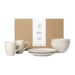 Broste Copenhagen Nordic Vanilla breakfast set for two, 6 pieces Beige Best