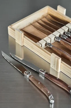 Nordwik French steak knife 8 pcs, Stainless steel-wood Brown Sale