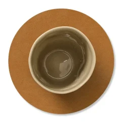 LIND DNA Nupo coaster circle, Burned curry Yellow Best
