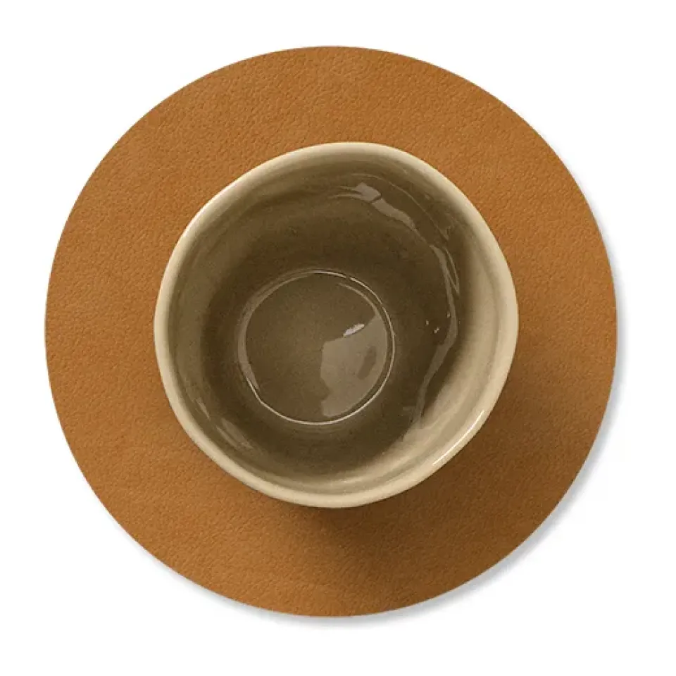LIND DNA Nupo coaster circle, Burned curry Yellow Best