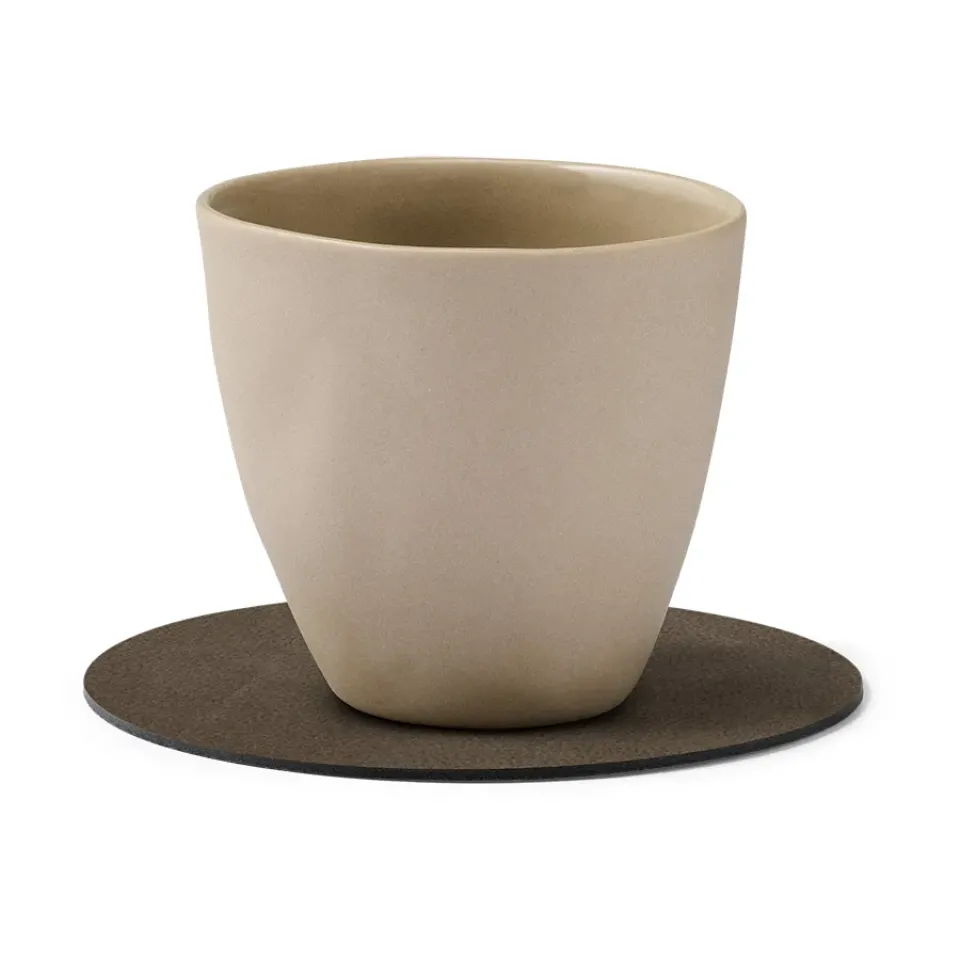 LIND DNA Nupo coaster circle, Caviar Brown Best