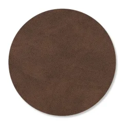 LIND DNA Nupo coaster circle, dark Brown Hot