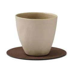 LIND DNA Nupo coaster circle, dark Brown Hot