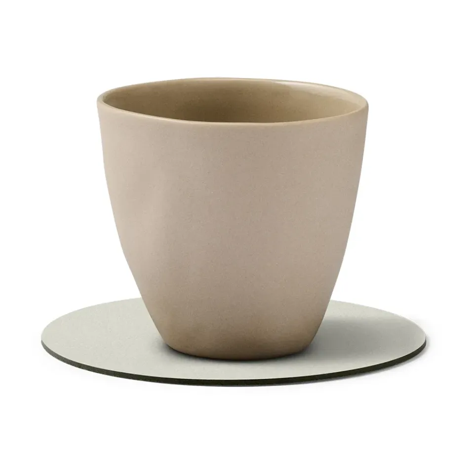 LIND DNA Nupo coaster circle, Linen Grey Clearance