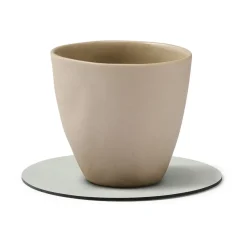 LIND DNA Nupo coaster circle, metallic (stone ) Grey