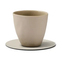 LIND DNA Nupo coaster circle, Oyster white Grey Hot