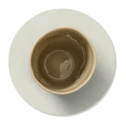 LIND DNA Nupo coaster circle reversible 1 pc, Linen-Flint Grey Discount