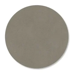 LIND DNA Nupo coaster circle reversible 1 pc, Linen-Flint Grey Discount