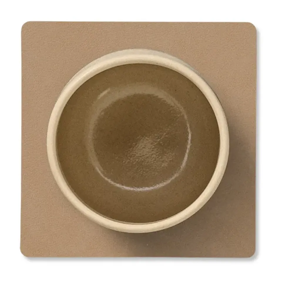 LIND DNA Nupo coaster square, Nougat Brown