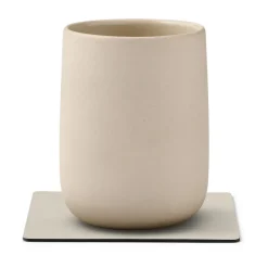 LIND DNA Nupo coaster square, Oyster white Grey
