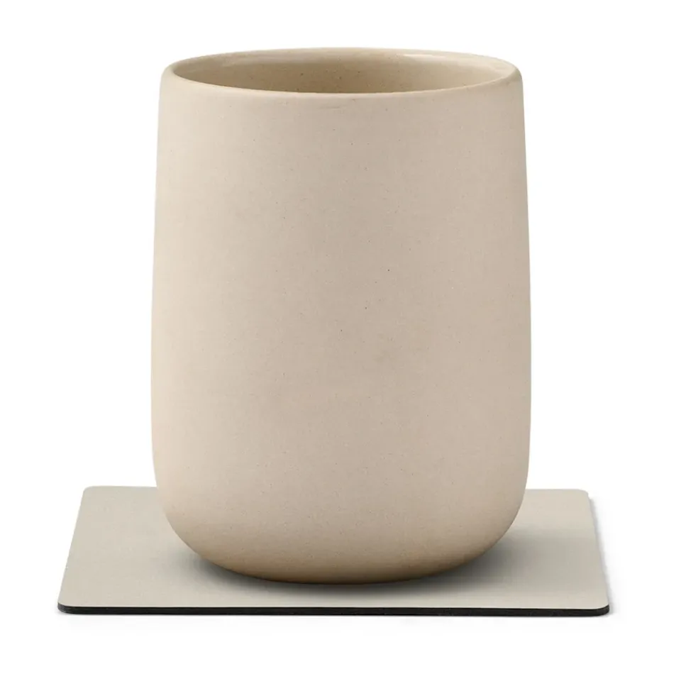 LIND DNA Nupo coaster square, Oyster white Grey