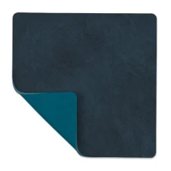 LIND DNA Nupo coaster square reversible 1 pcs, Midnight -petrol Blue Outlet