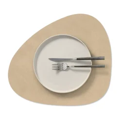 LIND DNA Nupo place mat curve M, Sand Beige Clearance