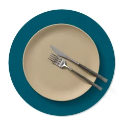 LIND DNA Nupo placemat circle reversible M 1 pcs, Midnight -petrol Blue Online