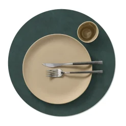 LIND DNA Nupo placemat circle reversible XL 1 pcs, Dark -olive Green Best