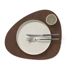 LIND DNA Nupo placemat curve L, dark Brown Hot