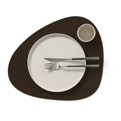 LIND DNA Nupo placemat curve L, Hazel Brown Hot