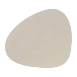 LIND DNA Nupo placemat curve L, Oyster white Grey Hot