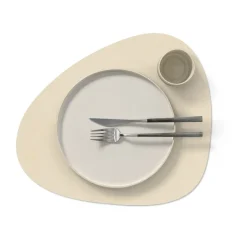 LIND DNA Nupo placemat curve L, Vanilla White Discount