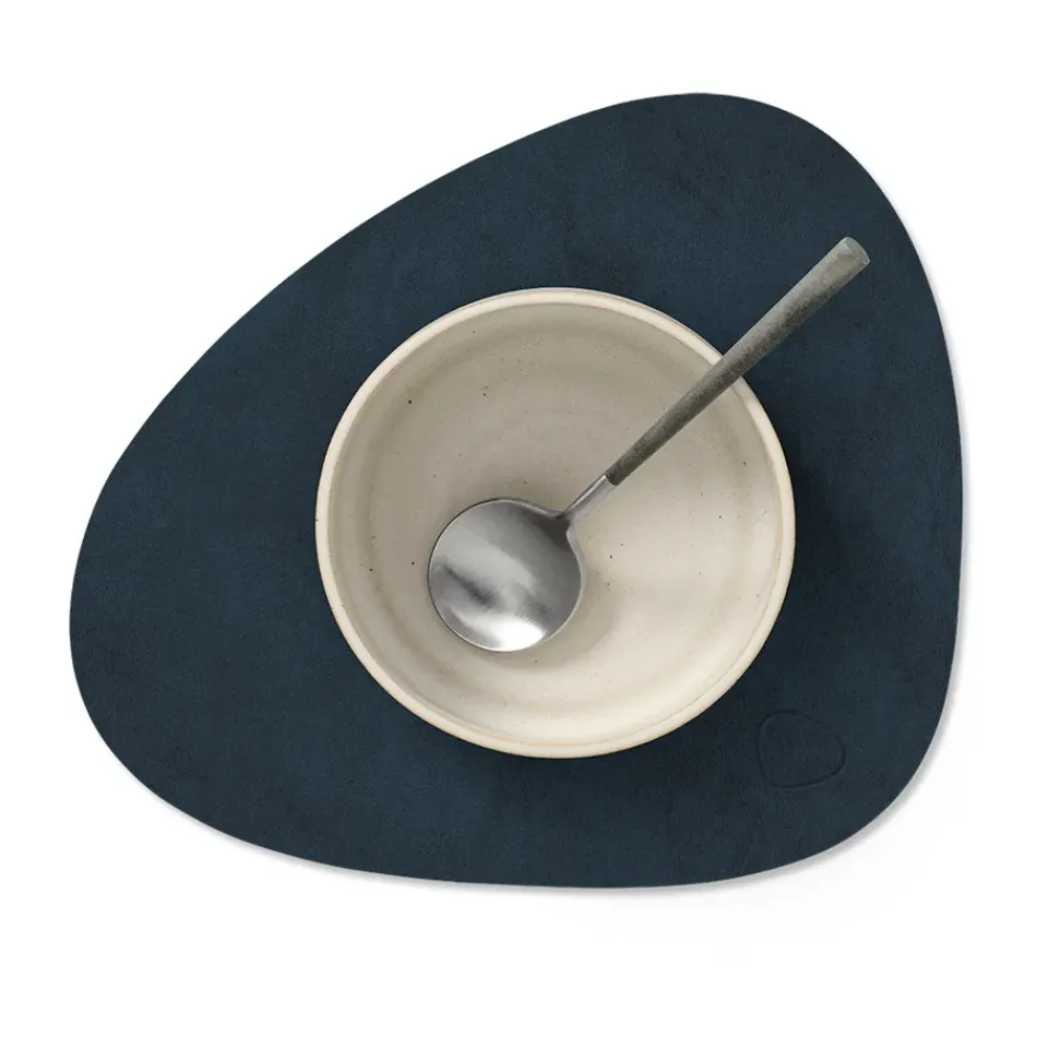 LIND DNA Nupo placemat curve reversible S 1 pcs, Midnight -petrol Blue Hot