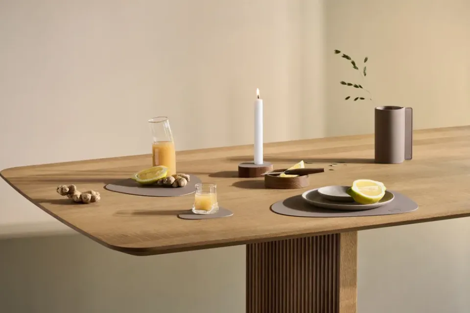 LIND DNA Nupo placemat curve S, Clay brown Beige Hot