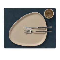 LIND DNA Nupo placemat reversible square L 1 pc, Midnight -petrol Blue Online