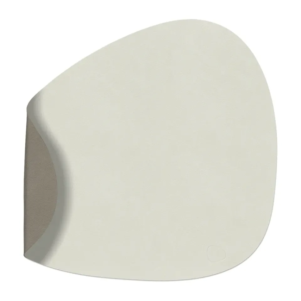 LIND DNA Nupo placemat reversible curve L 1 pc, Linen-Flint Grey Clearance