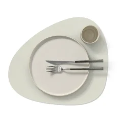 LIND DNA Nupo placemat reversible curve L 1 pc, Linen-Flint Grey Clearance