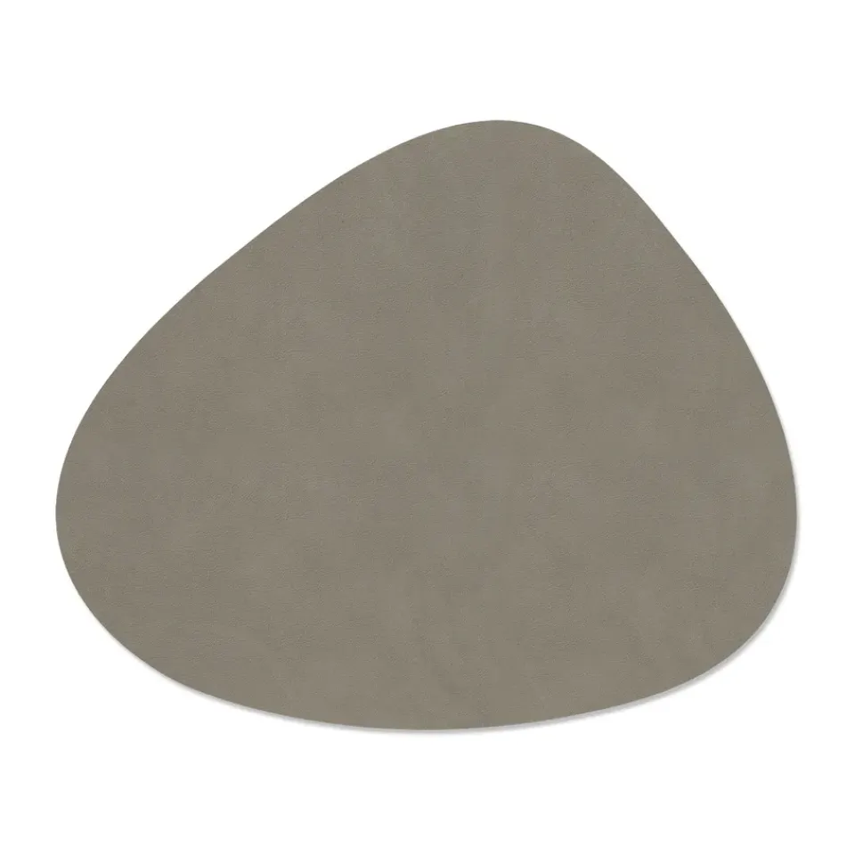 LIND DNA Nupo placemat reversible curve L 1 pc, Linen-Flint Grey Clearance