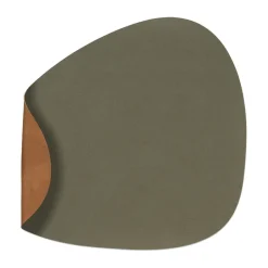 LIND DNA Nupo placemat reversible curve L 1 pc, Army green-nature GreenBrown Hot