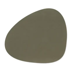 LIND DNA Nupo placemat reversible curve L 1 pc, Army green-nature GreenBrown Hot