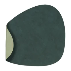 LIND DNA Nupo placemat reversible curve L 1 pc, Dark -olive Green