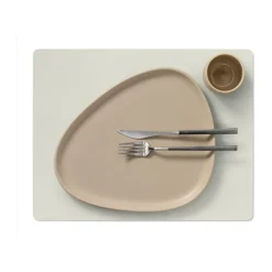 LIND DNA Nupo placemat reversible square L 1 pc, Linen-Flint Grey Best