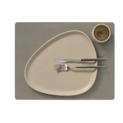 LIND DNA Nupo placemat reversible square L 1 pc, Linen-Flint Grey Best