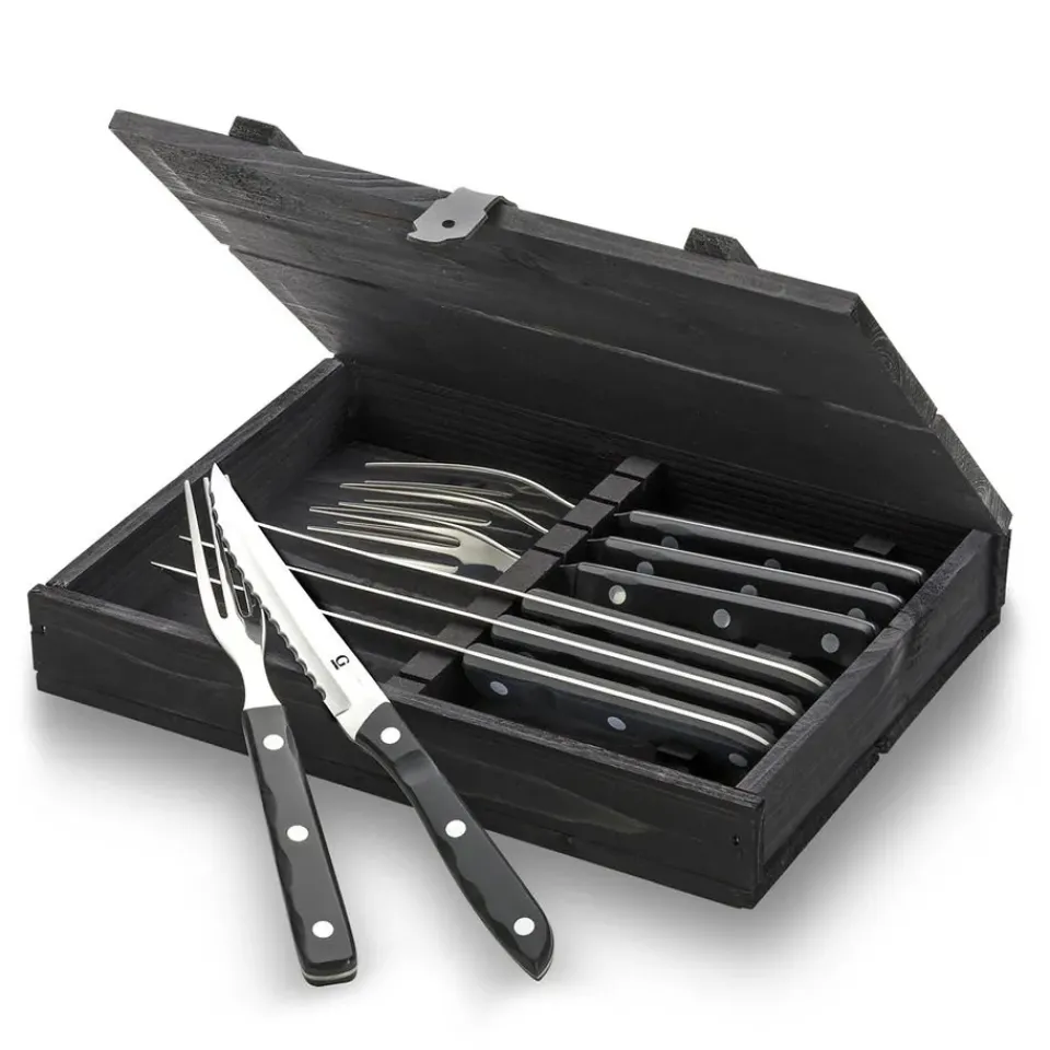 Gense Old Farmer cutlery 8 pieces, 8 pcs Black
