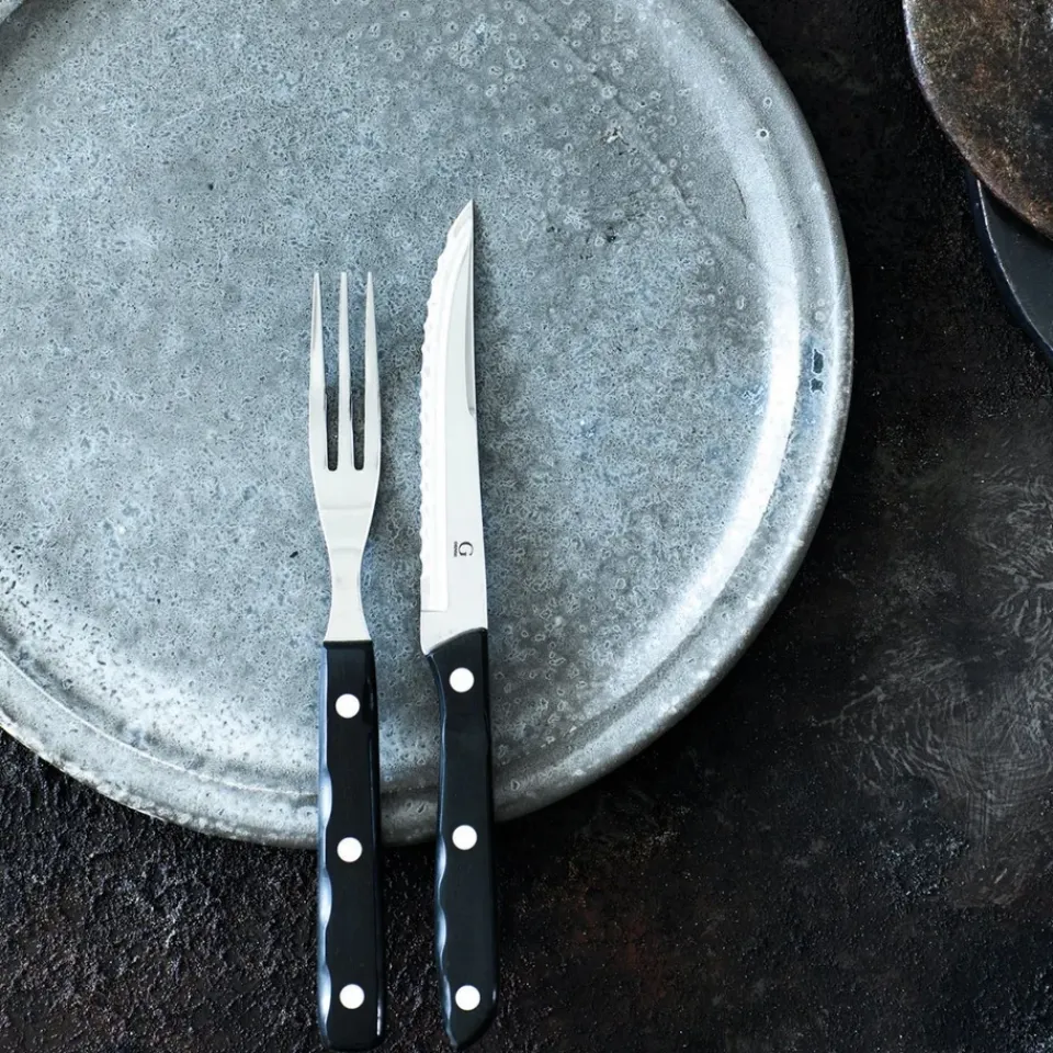 Gense Old Farmer cutlery 8 pieces, 8 pcs Black