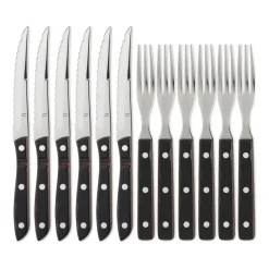 Gense Old Farmer cutlery 12 pieces, 12 pieces BrownSilver-coloured Clearance