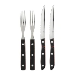 Gense Old Farmer cutlery, steak cutlery 4 pcs. Silver-coloured Sale
