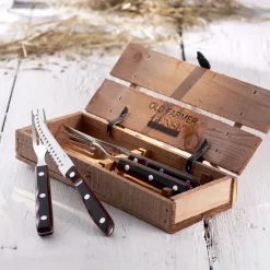 Gense Old Farmer cutlery, steak cutlery 4 pcs. Silver-coloured Sale