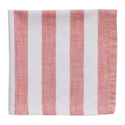 Lene Bjerre Olivia cotton napkin 40x40 cm, Off white-dark coral WhitePink Discount