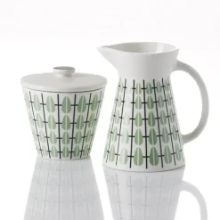 Superliving Olivia sugar bowl, white-mint BlueGreenWhite