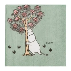 Moomin Arabia Omtanke Moomin paper napkin 33x33 cm, 20-pack Green Discount