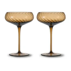 Byon Opacity champagne coupe 300 ml 2-pack, Brown