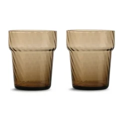 Byon Opacity drinking glasses 30 cl 2-pack, Brown Sale